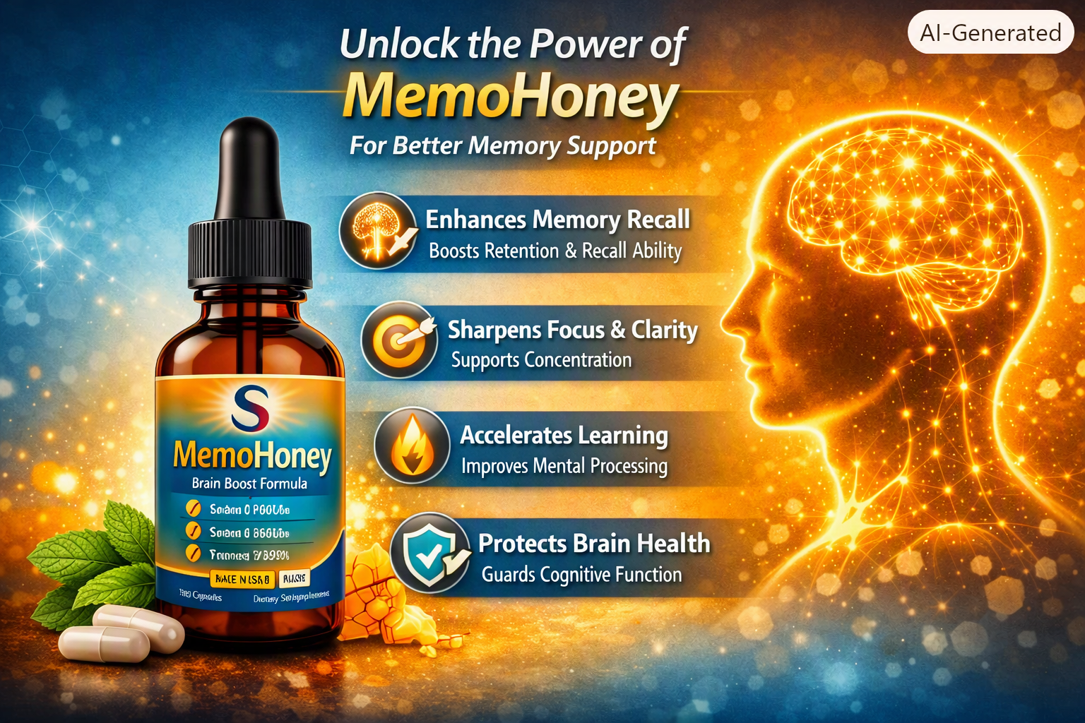 How MemoHoney supports brain blood flow through the nitric oxide pathway